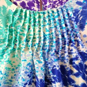 APT 9 Sleeveless Blouse Banded Bottom with Ties Drapey Front Tank